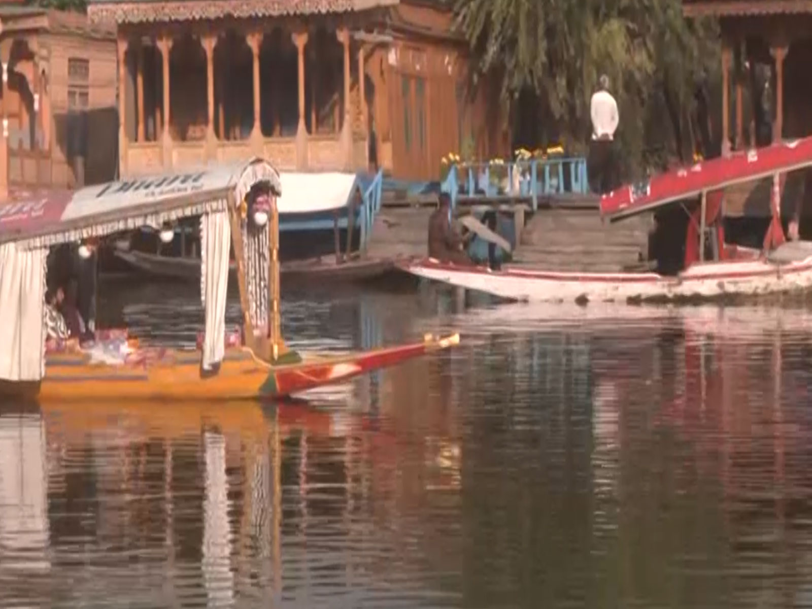 Tourists enjoy Shikara rides in Srinagar (Photo/ANI)
