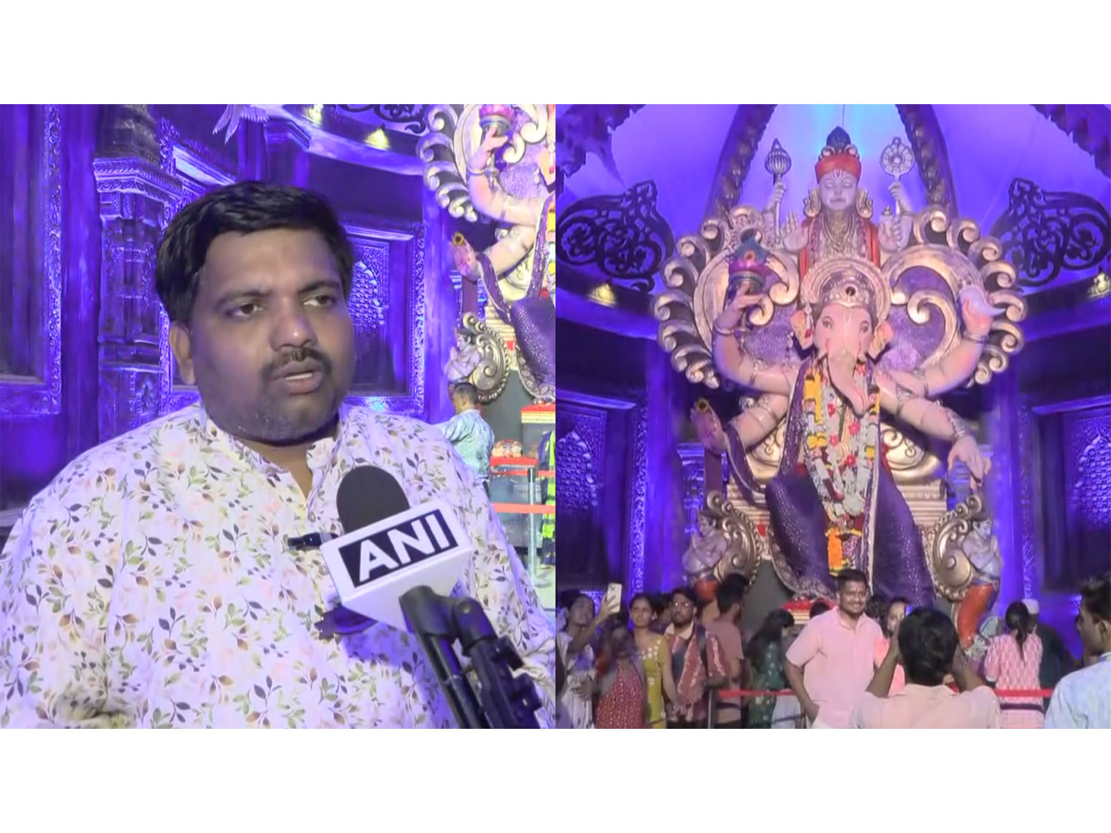 Shivdi Cha Raja mandal president Shrikant Jadhav (Photos/ANI)