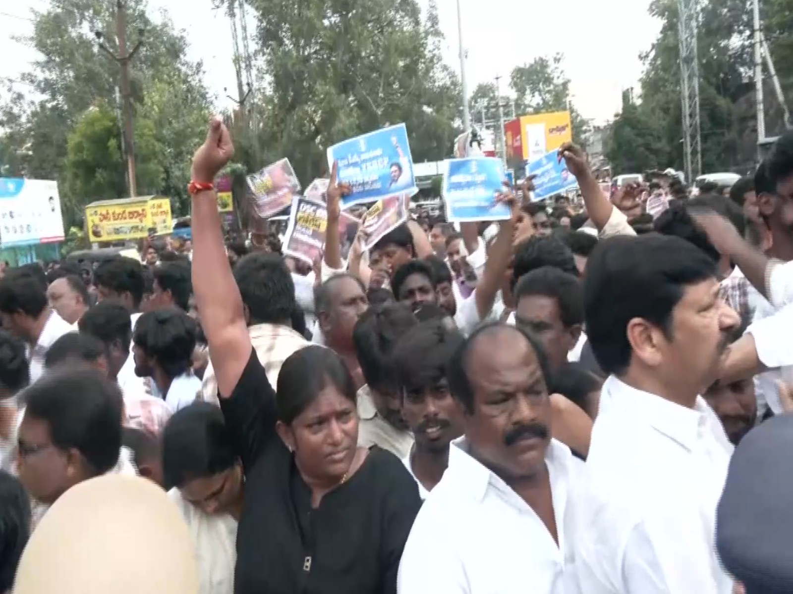 Visual from the protest site (Photo/ANI) Visual from the protest site (Photo/ANI)