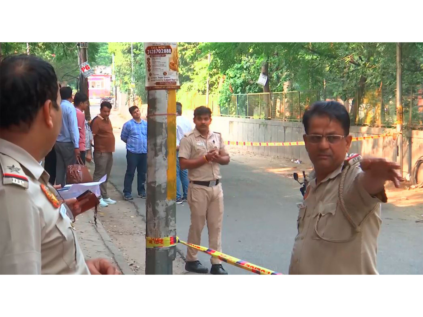 Delhi Police team at encounter site (Photo/ ANI) Delhi Police team at encounter site (Photo/ ANI)