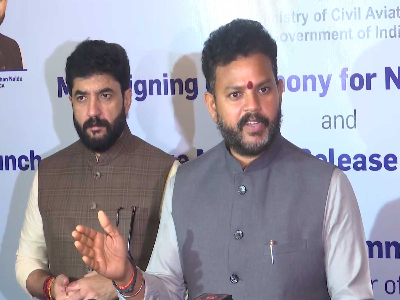 Ram Mohan Naidu, Union Minister of Civil Aviation with Murlidhar Mohol, Minister of State for Civil Aviation (Photo/ANI) Ram Mohan Naidu, Union Minister of Civil Aviation with Murlidhar Mohol, Minister of State for Civil Aviation (Photo/ANI)