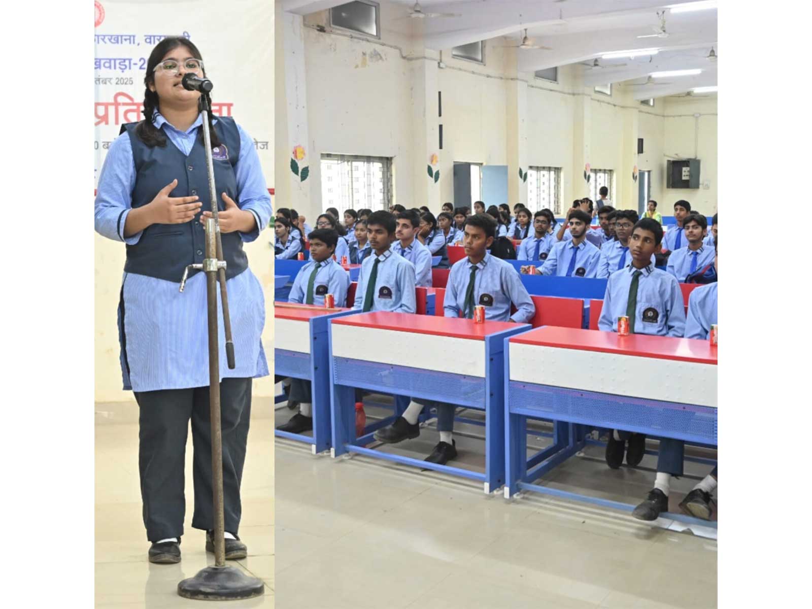 Hindi Elocution Competition was organised (Photo/BLW)
