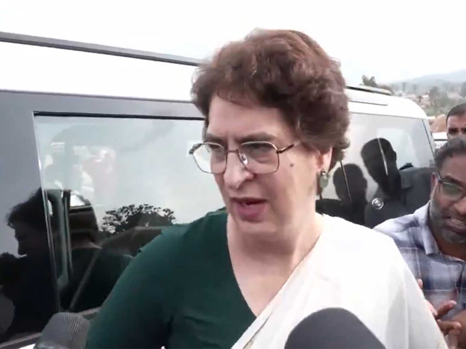 Congress MP Priyanka Gandhi visits township being constructed for Wayanad landslide disaster victimsย (Photo/ANI) Congress MP Priyanka Gandhi visits township being constructed for Wayanad landslide disaster victimsย (Photo/ANI)