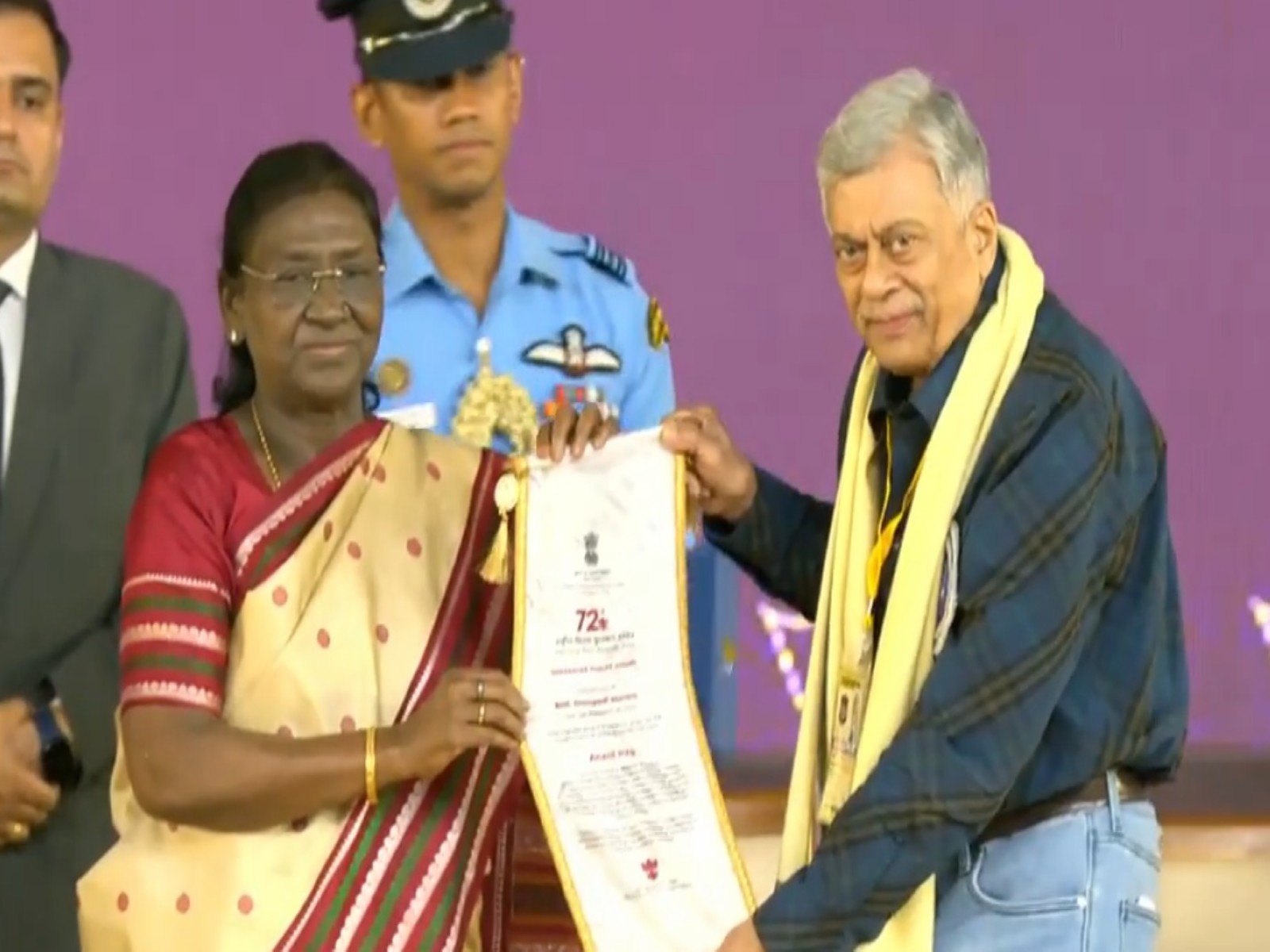 President Droupadi Murmu honors Anant Nag with Dadasaheb Phalke Award (Photo/X@rashtrapatibhvn) President Droupadi Murmu honors Anant Nag with Dadasaheb Phalke Award (Photo/X@rashtrapatibhvn)