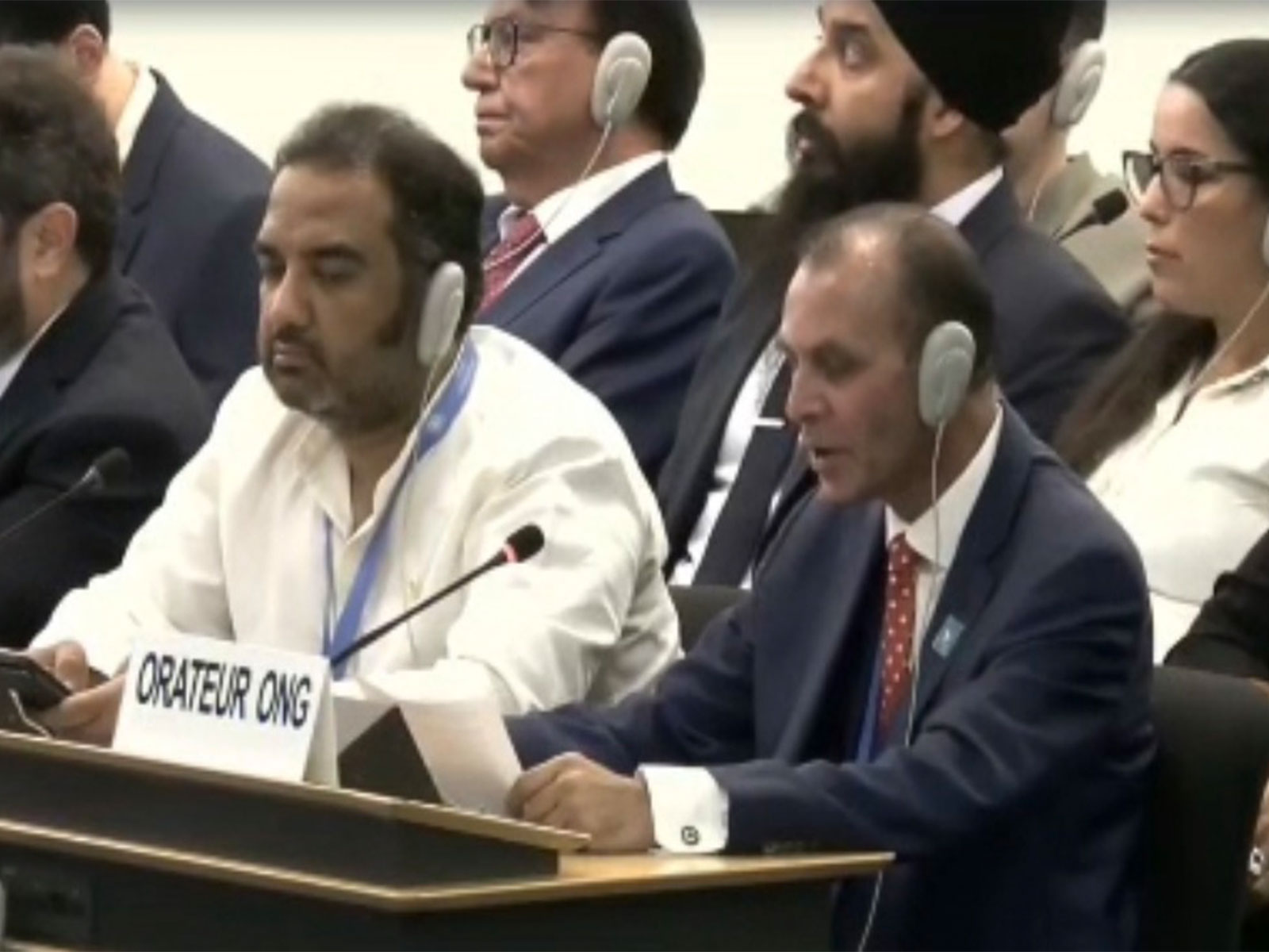 Jamil Maqsood, political activist, addresses the 63rd session of the United Nations Human Rights Council (UNHRC) in Geneva. (Photo/UNTV) Jamil Maqsood, political activist, addresses the 63rd session of the United Nations Human Rights Council (UNHRC) in Geneva. (Photo/UNTV)
