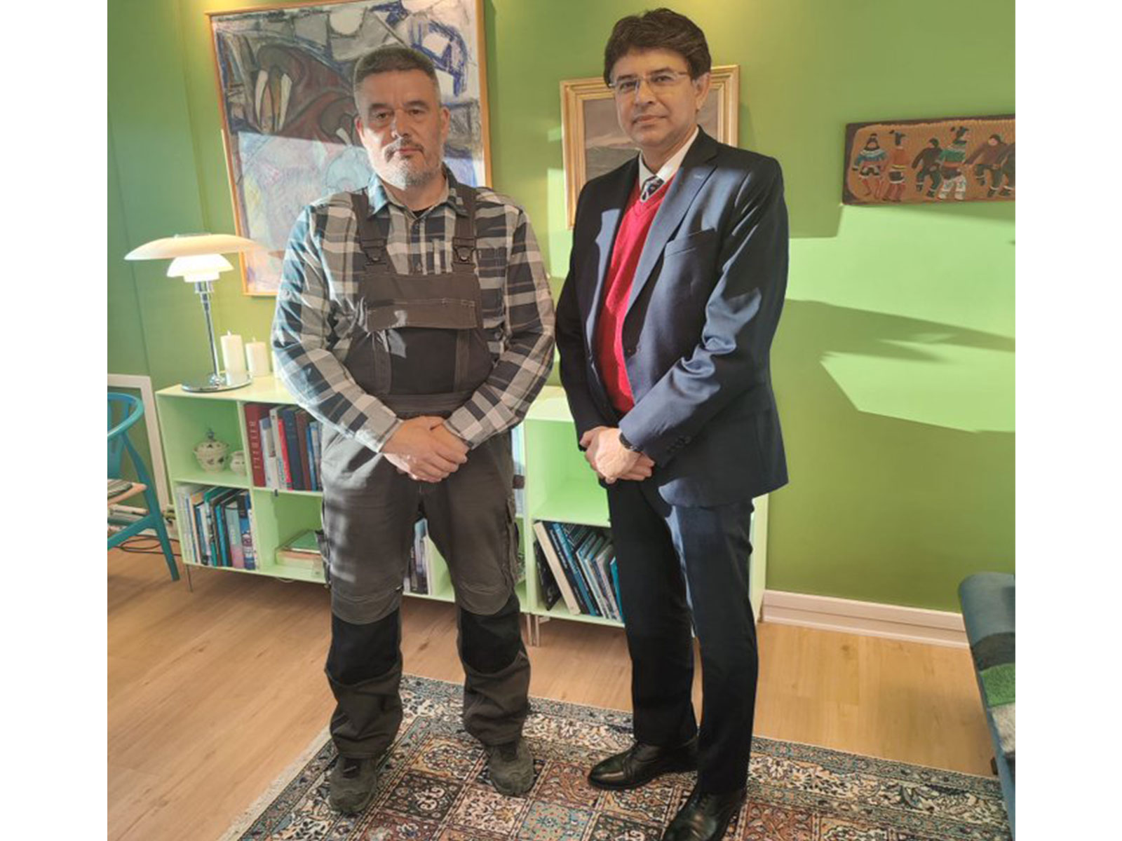 India’s Ambassador to Denmark Manish Prabhat meets Greenland Parliament Speaker Kim Marius Kielsen in Nuuk to discuss stronger India-Greenland cooperation. (Photo: X/@IndiainDenmark) India’s Ambassador to Denmark Manish Prabhat meets Greenland Parliament Speaker Kim Marius Kielsen in Nuuk to discuss stronger India-Greenland cooperation. (Photo: X/@IndiainDenmark)