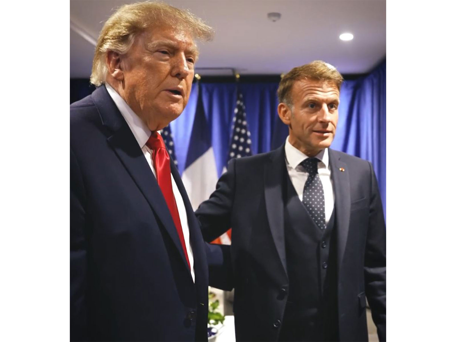 US President Donald Trump with French President Macron (Photo/@EmmanuelMacron)