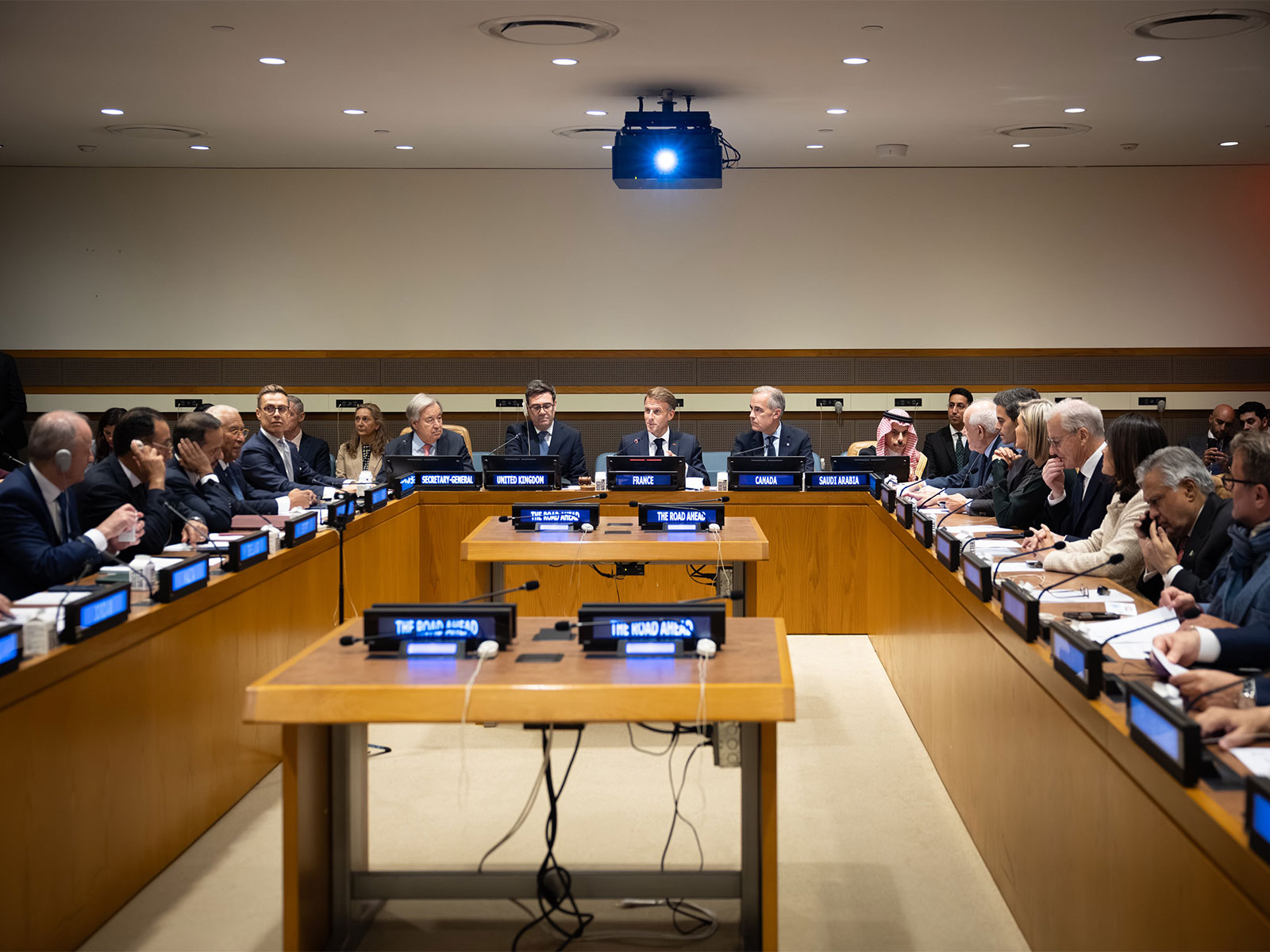 โThe Road Aheadโ meeting hosted by Canada, France, Saudi Arabia and the United Kingdom focusing on two-state solution (Photo/X/@MarkJCarney) โThe Road Aheadโ meeting hosted by Canada, France, Saudi Arabia and the United Kingdom focusing on two-state solution (Photo/X/@MarkJCarney)