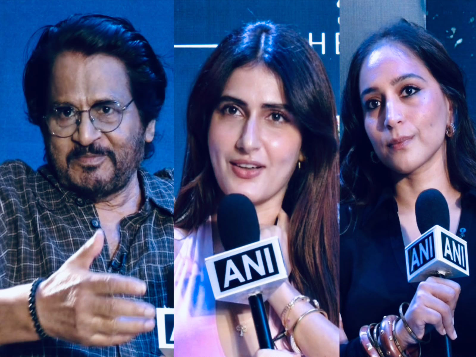 Raghubir Yadav, Fatima Sana Shaikh , Zoya Hussain (Photo/ANI) 