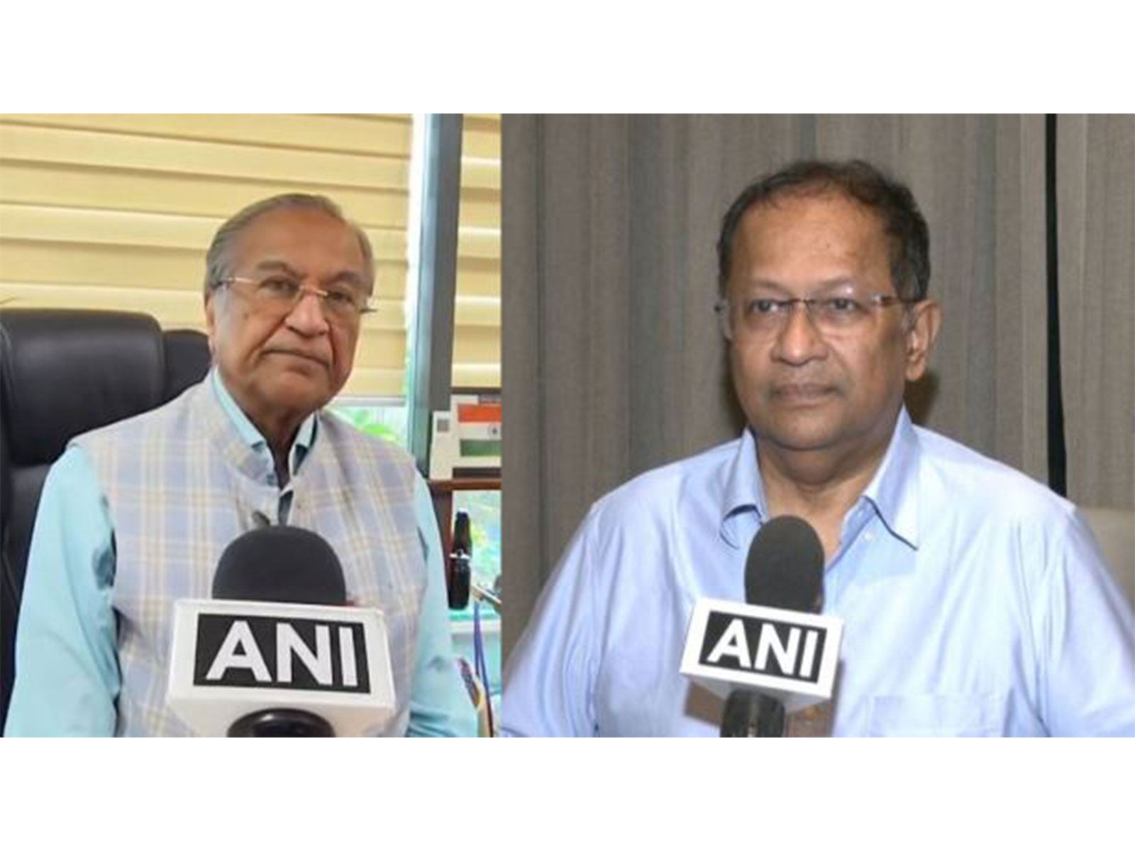 Former IIT-Bombay Board of Governors Chairman Sharad Kumar Saraf and IIT-Bombay alumnus Deepak Birewar (Photo/ANI)