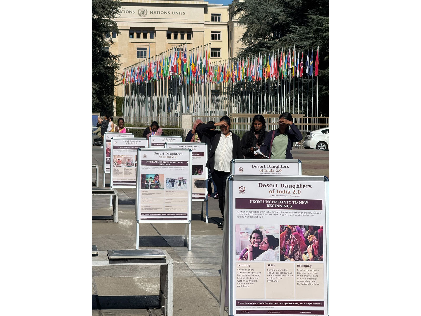 Visual from the ‘Desert Daughters of India 2.0’ exhibition by Sambhali Trust at UN in Geneva (Photo/Sambhali Trust) Visual from the ‘Desert Daughters of India 2.0’ exhibition by Sambhali Trust at UN in Geneva (Photo/Sambhali Trust)
