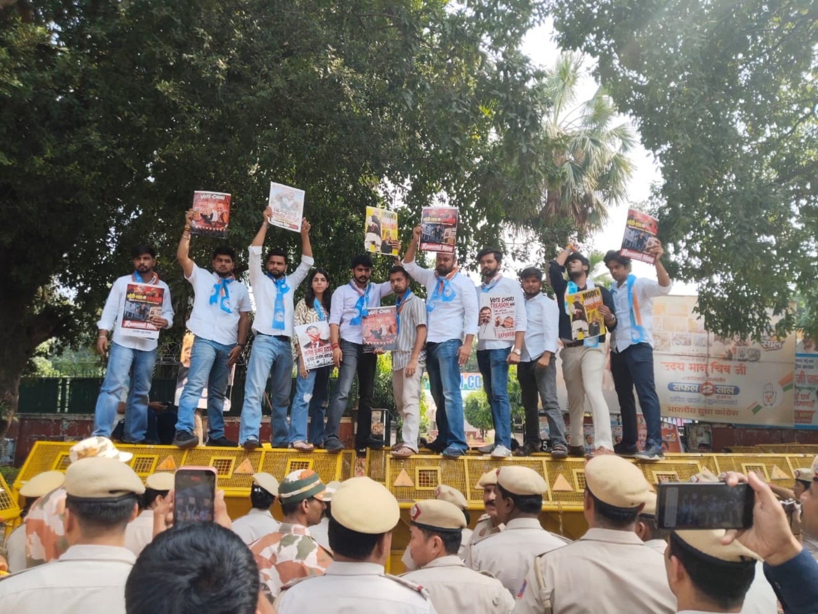 Visual from the protest (Photo/ANI) Visual from the protest (Photo/ANI)