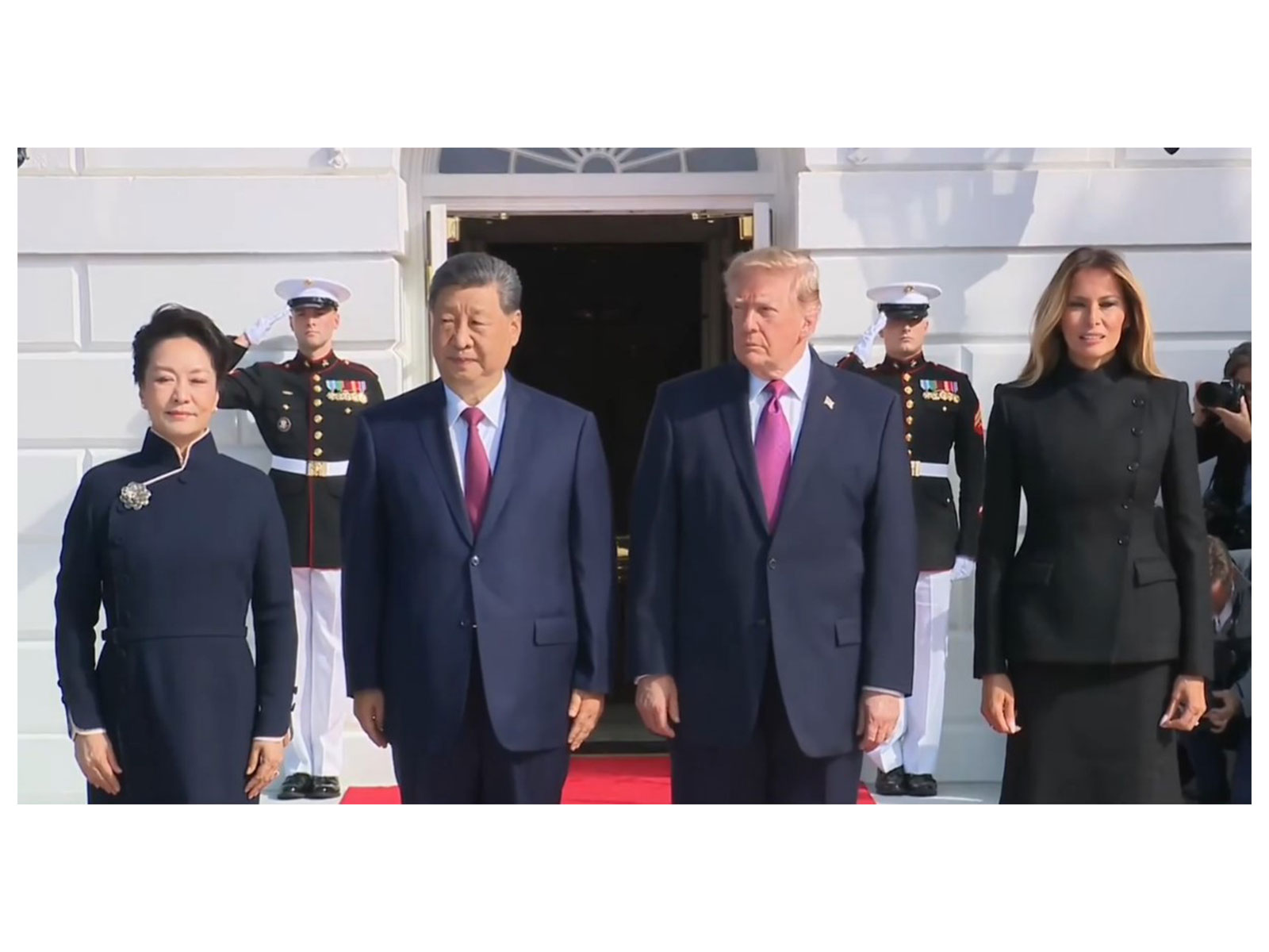 US President Donald Trump and First Lady Melania Trump welcome Chinese President Xi Jinping and his wife Peny Liyuan at White House (Photo/White House) US President Donald Trump and First Lady Melania Trump welcome Chinese President Xi Jinping and his wife Peny Liyuan at White House (Photo/White House)