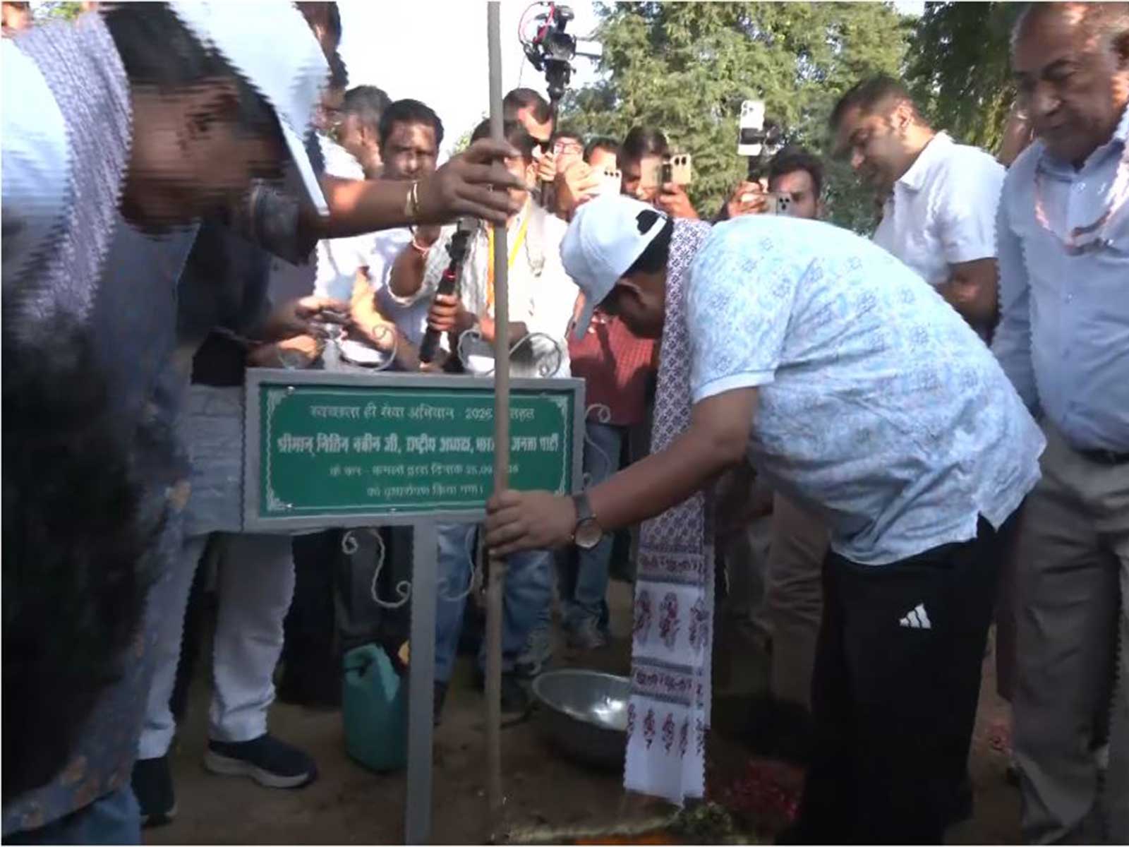 BJP National President Nitin Nabin participated in 'Swachhata Seva Abhiyan' (Photo/ANI)