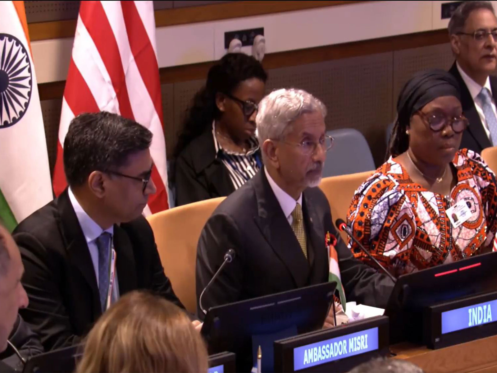 External Affairs Minister S Jaishankar attends the inaugural meeting of the Group of Friends on Safety and Security of Shipping and Seafarers at the United Nations in New York. (Photo: X/@DrSJaishankar)