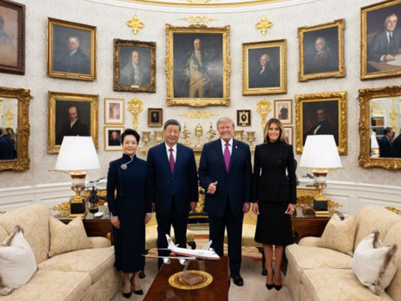 US President Donald Trump, First Lady Melania Trump, Chinese President Xi Jinping and his wife Peny Liyuan (Photo/WhiteHouse)
