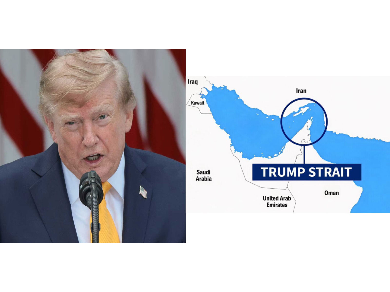 US President Donald Trump shares a map on Truth Social labeling the Strait of Hormuz as **“Trump Strait”** following his rejection of an Iranian seven-day framework offer to reopen the waterway. (Image Source: Donald Trump/Truth Social) US President Donald Trump shares a map on Truth Social labeling the Strait of Hormuz as **“Trump Strait”** following his rejection of an Iranian seven-day framework offer to reopen the waterway. (Image Source: Donald Trump/Truth Social)