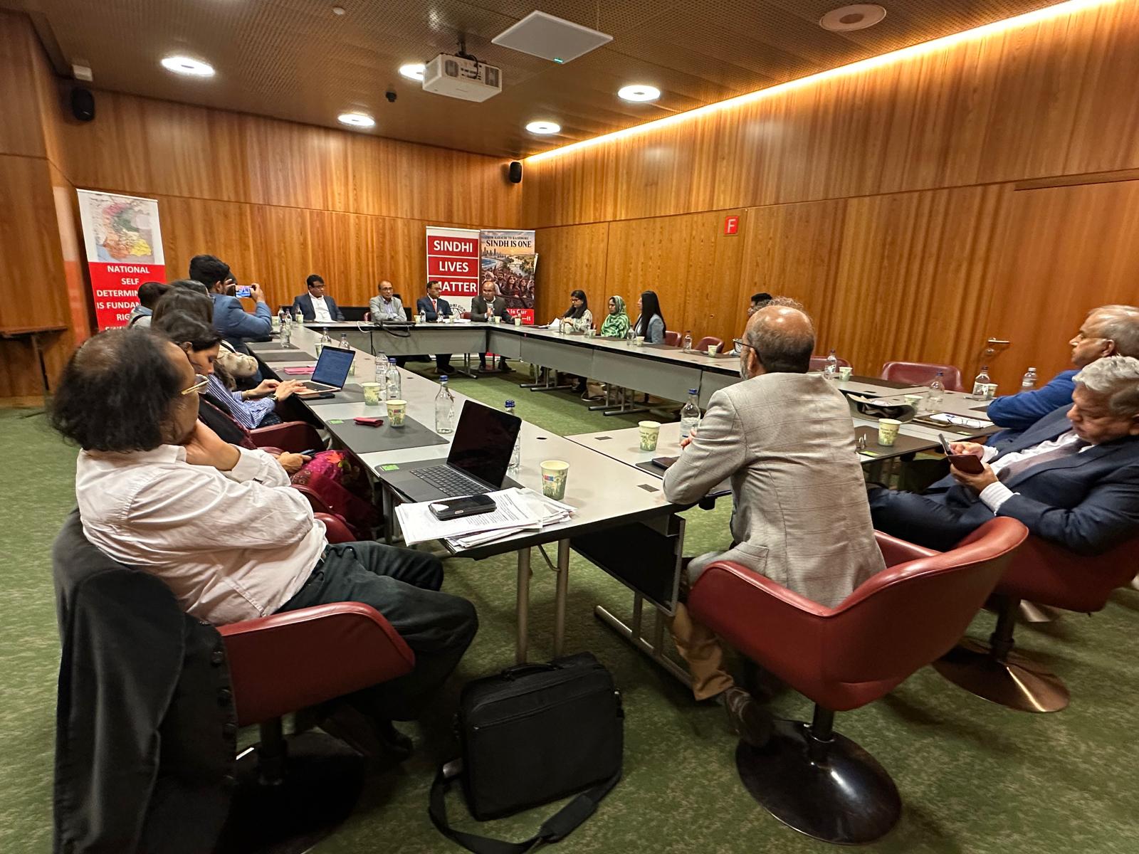 Participants attend the Sindh Conference 2026 organised by the World Sindhi Congress in Geneva, focusing on human rights, territorial integrity, and environmental justice (Photo/World Sindhi Congress)