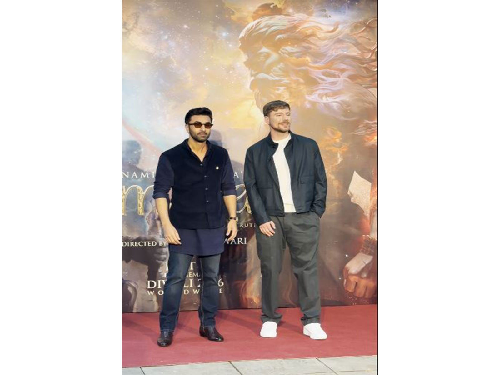 Actor Ranbir Kapoor and YouTuber MrBeast (Photo/ANI) Actor Ranbir Kapoor and YouTuber MrBeast (Photo/ANI)