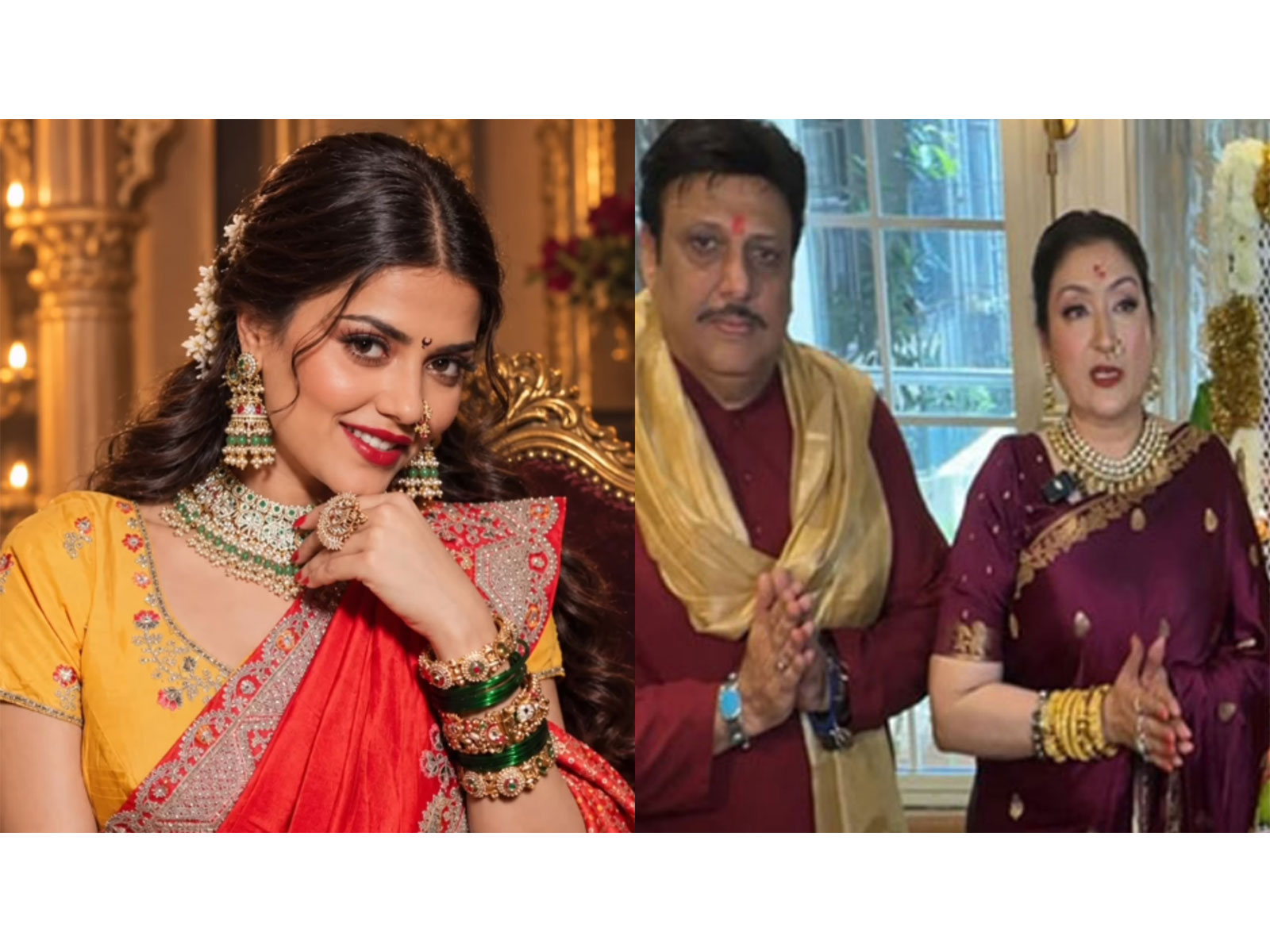 Komal Rani (L) Govinda and Sunita(R) (Photo/instagram/raniswarnkaar/File image/ source: ANI)