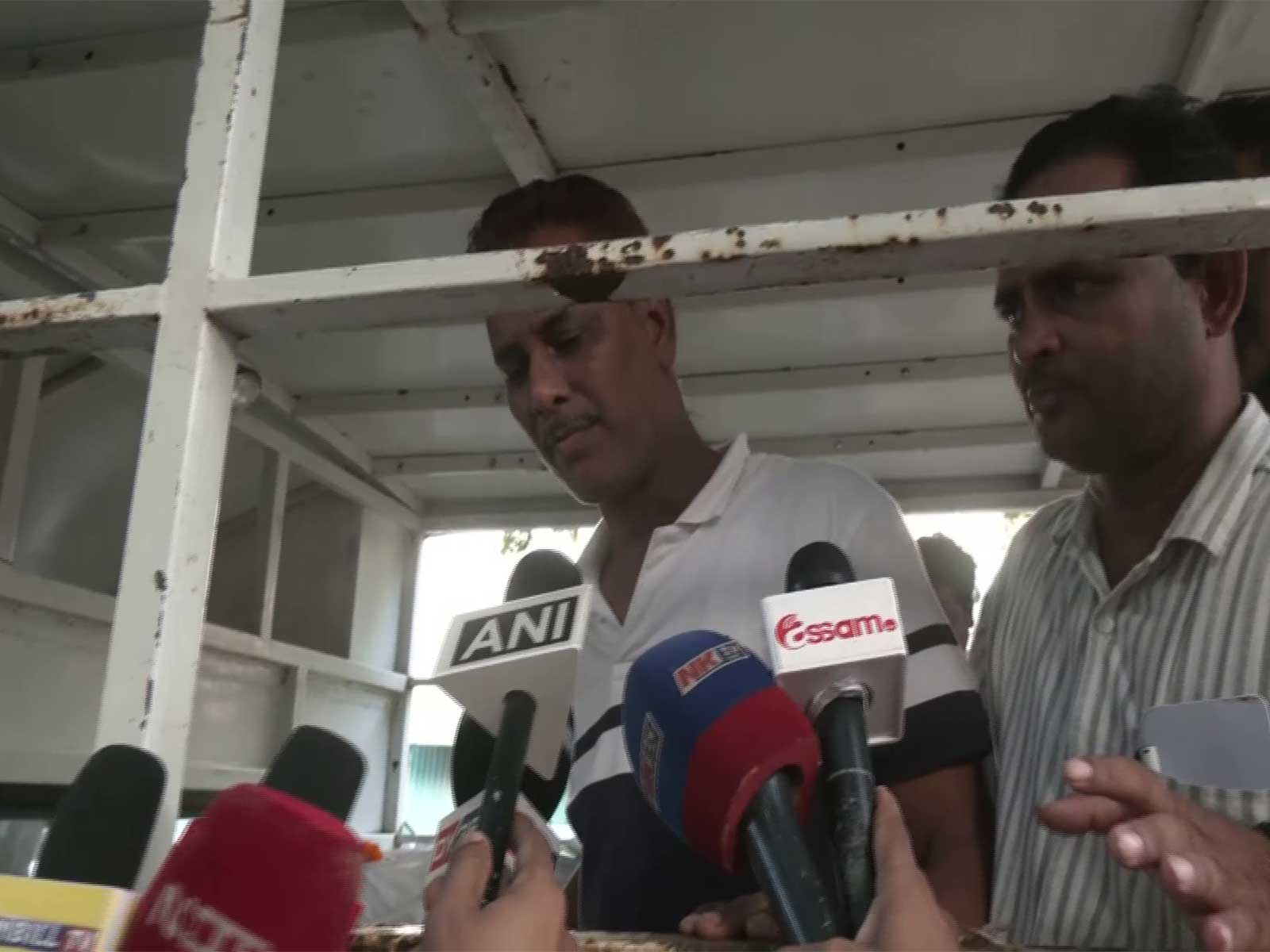 Deepjyoti Thakuria, father of Gauhati University student Nimisha Thakuria (Photo/ANI)