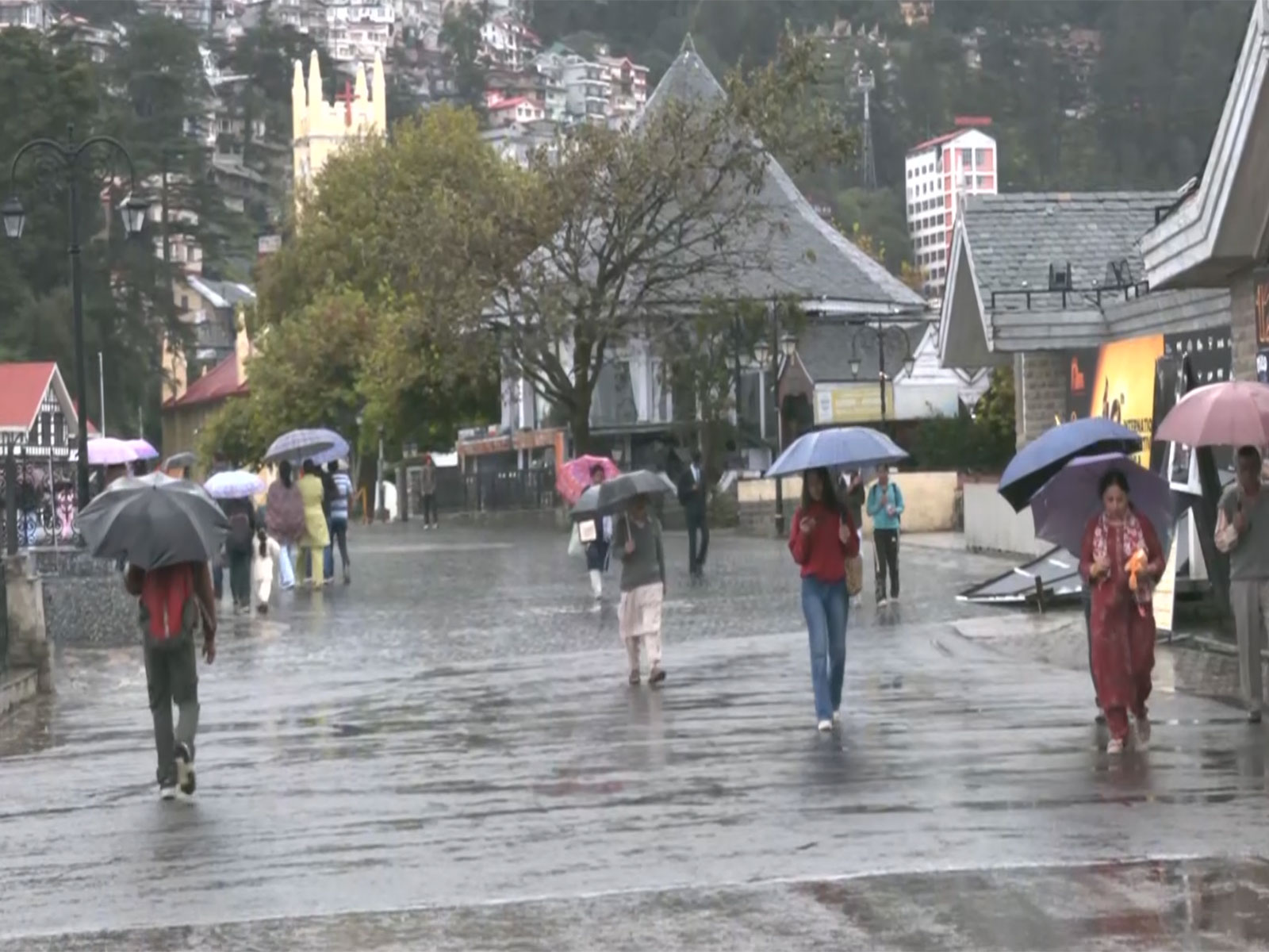 Shimla rainfall (Photo/ANI) Shimla rainfall (Photo/ANI)