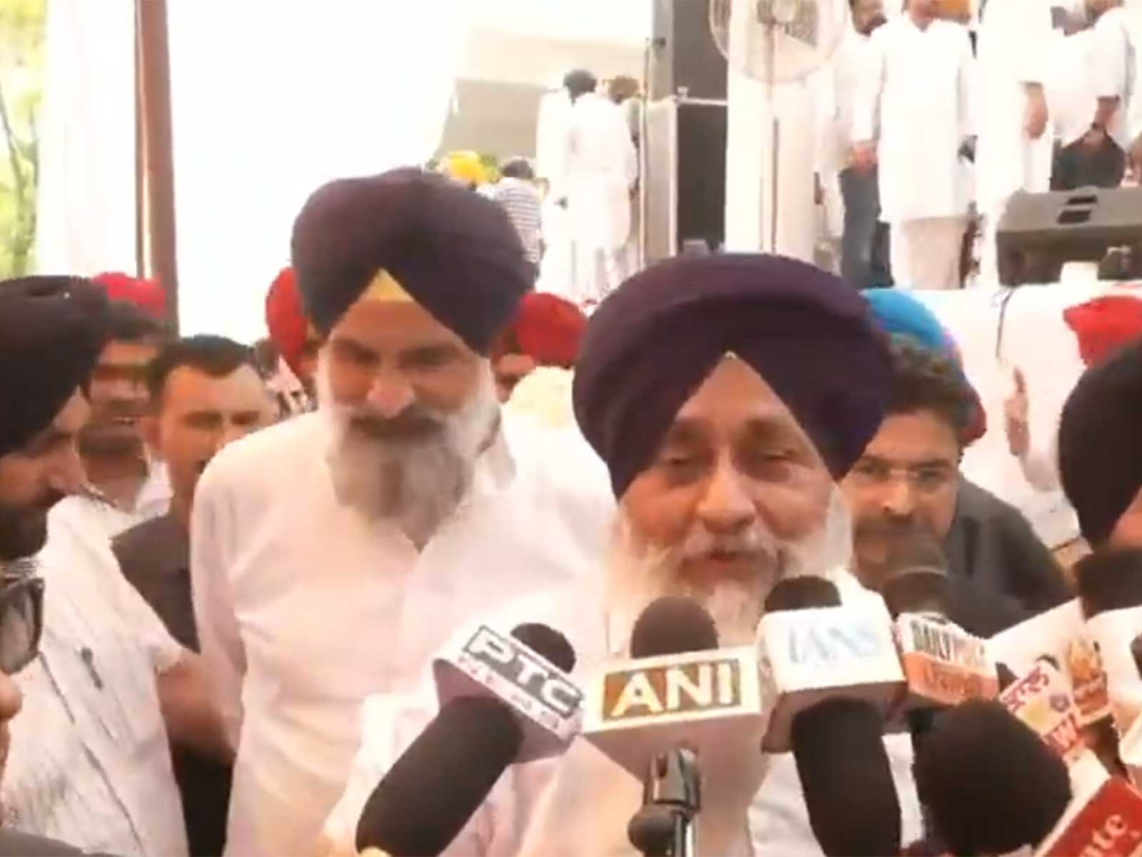 Shiromani Akali Dal chief Sukhbir Singh Badal (Photo/ANI)