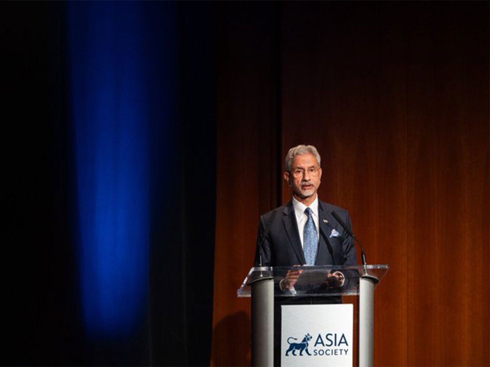 EAM Jaishankar speaks during an event organised by the Asia Society in New York. (Photo: X/@DrSJaishankar)