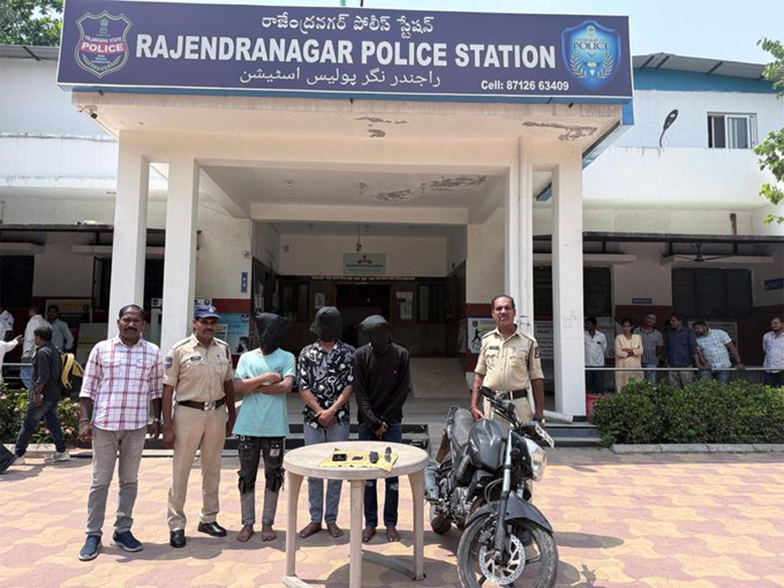 Telangana: Rajendranagar Police have arrested three accused in connection with a murder case (Photo/ ANI) Telangana: Rajendranagar Police have arrested three accused in connection with a murder case (Photo/ ANI)