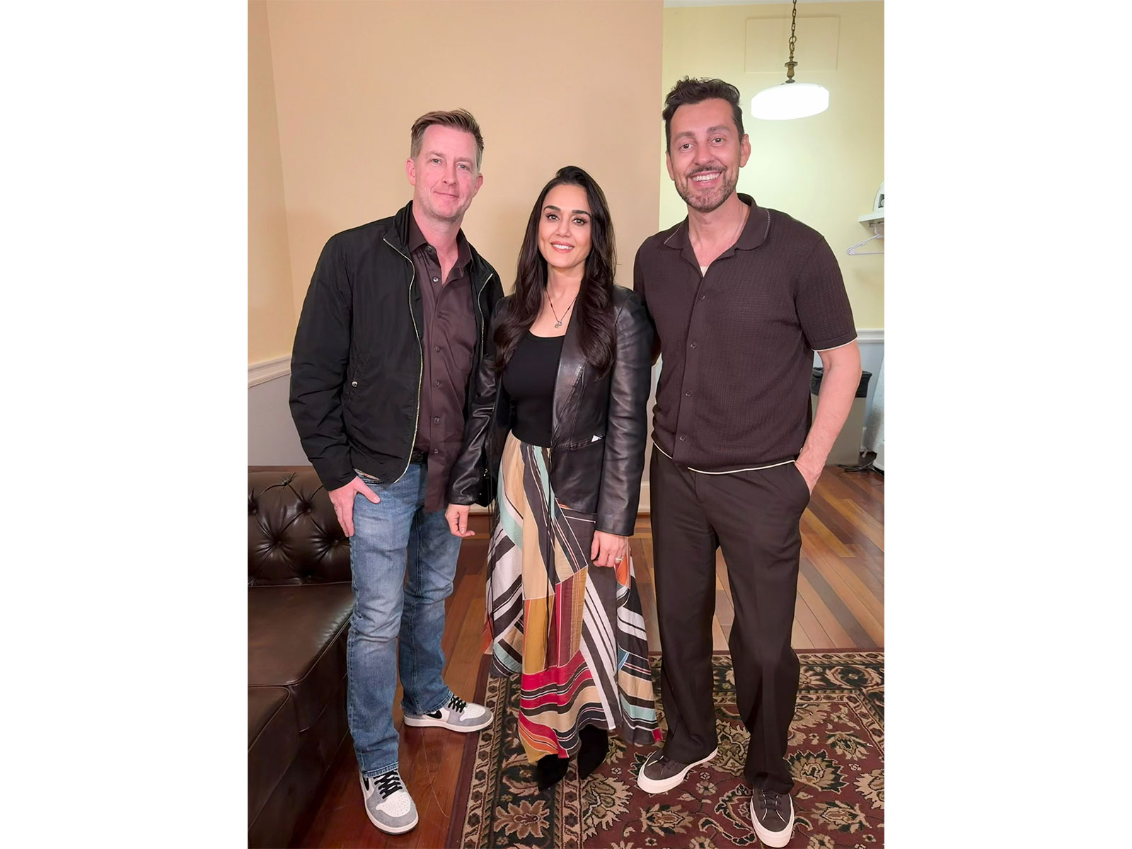 Gene Goodenough, Preity Zinta, Max Amini (Photo/Instagram@realpz) Gene Goodenough, Preity Zinta, Max Amini (Photo/Instagram@realpz)