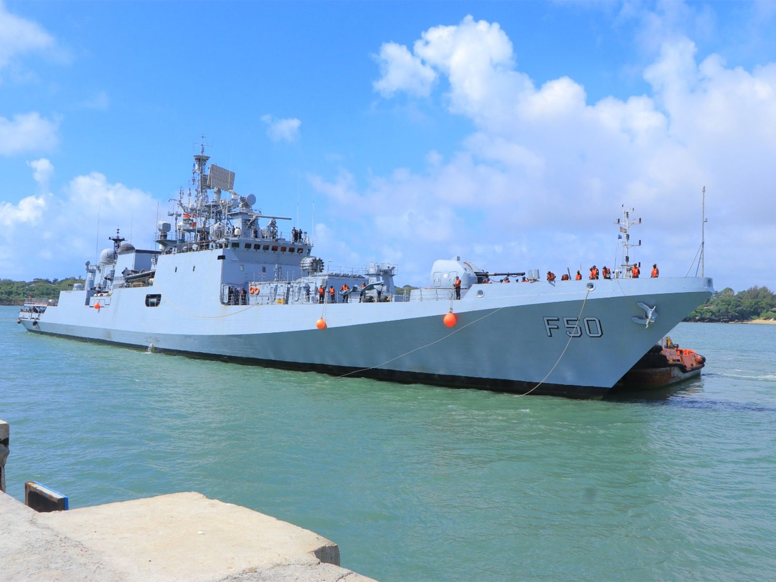 INS Tarkash arrives in Mombasa Port for Operational Turnaround (Photo/X@IndiainKenya) INS Tarkash arrives in Mombasa Port for Operational Turnaround (Photo/X@IndiainKenya)
