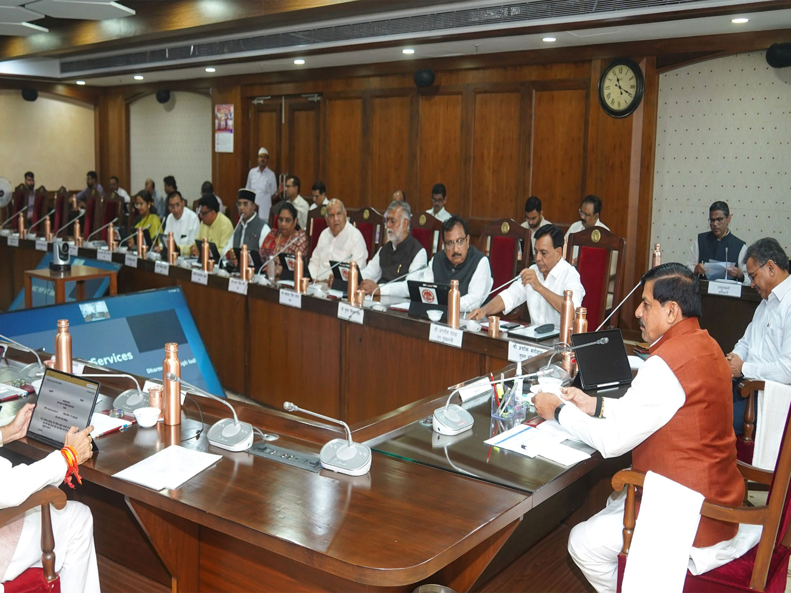 MP CM Mohan Yadav is chairing the cabinet meeting (Photo/DPR) MP CM Mohan Yadav is chairing the cabinet meeting (Photo/DPR)