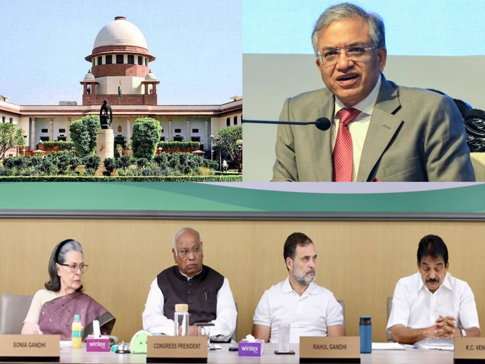 Supreme Court, CEC Gyanesh Kumar and Congress' CWC meeting (Photo/ANI)