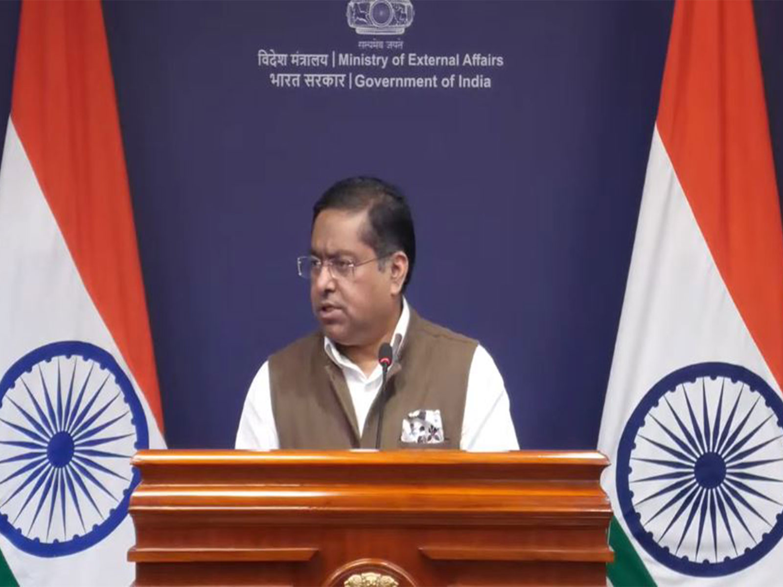 Ministry of External Affairs Spokesperson Randhir Jaiswal (Photo/Youtube@MEAIndia) Ministry of External Affairs Spokesperson Randhir Jaiswal (Photo/Youtube@MEAIndia)