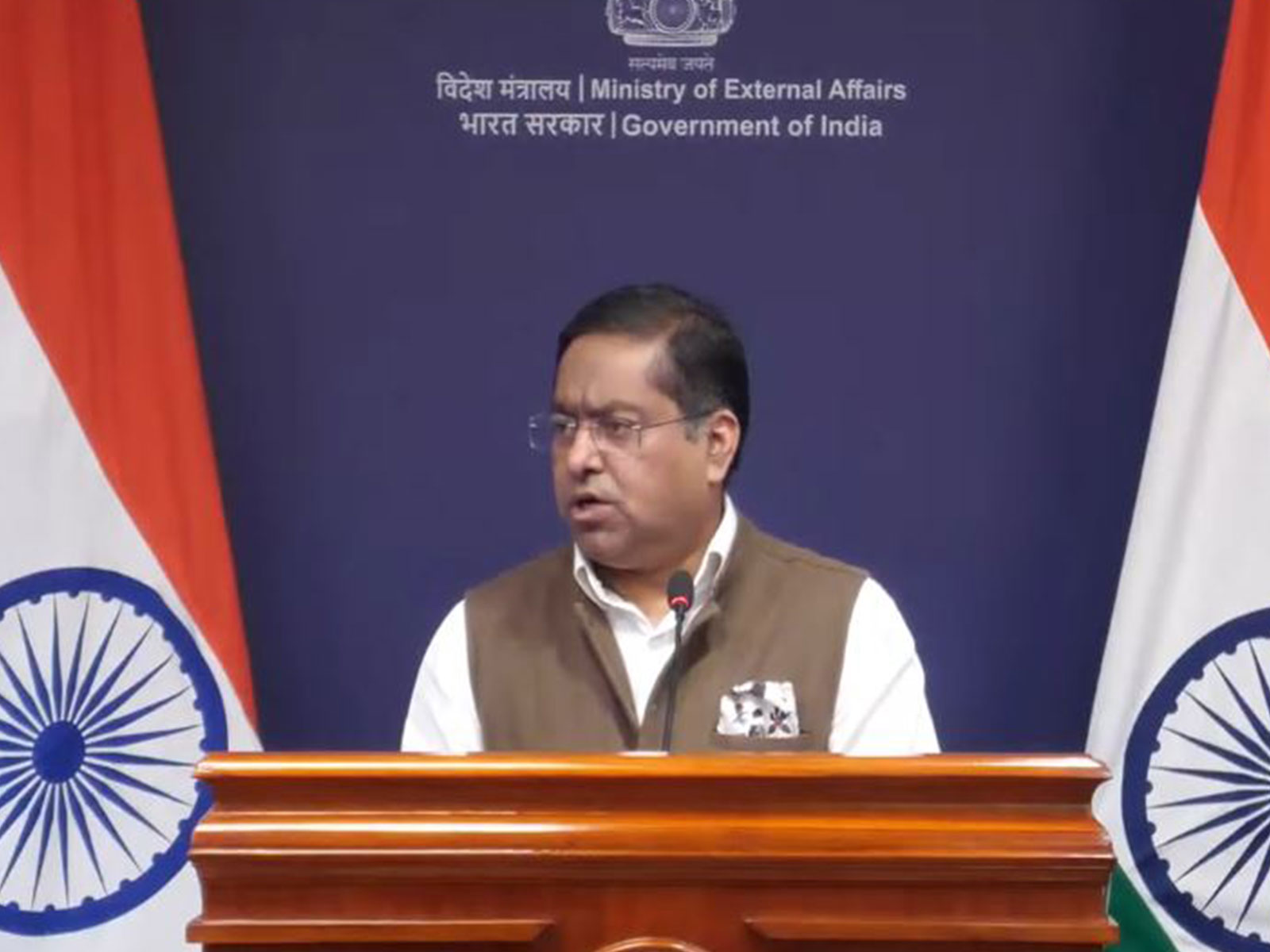 Ministry of External Affairs Spokesperson Randhir Jaiswal (Photo/Youtube@MEAIndia)