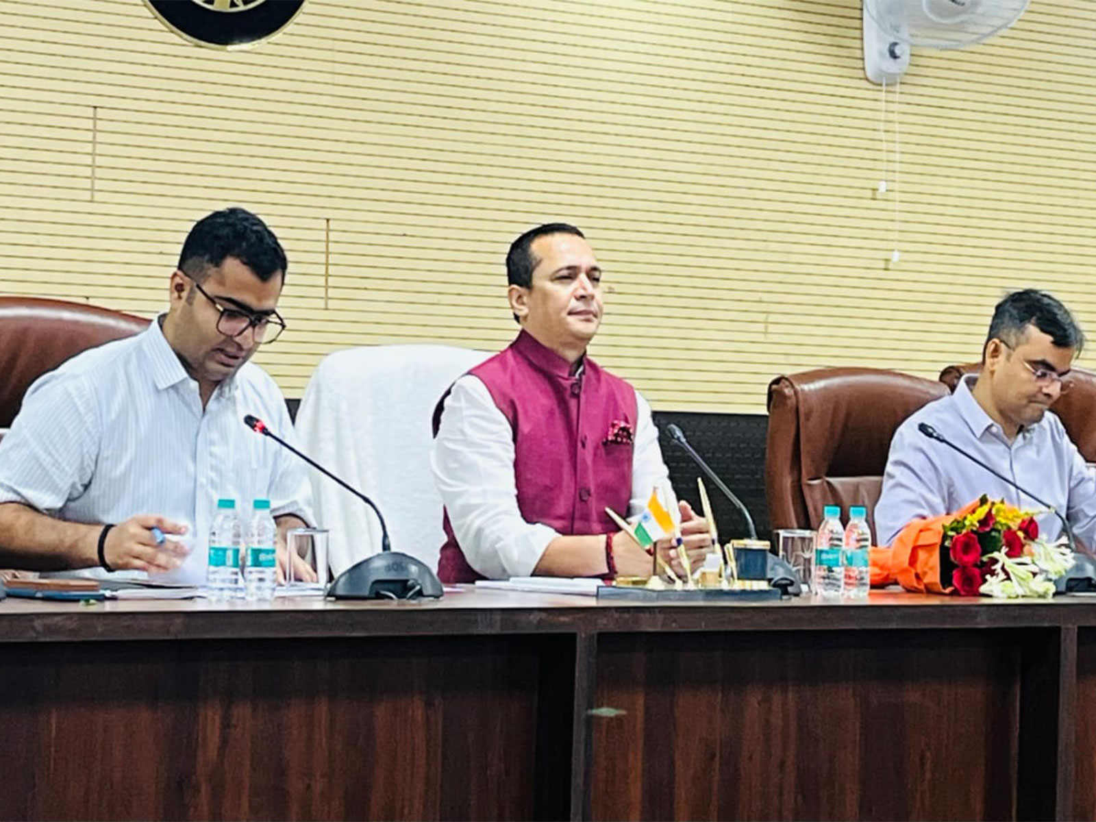 Development work meeting under UP Nodal Officer (Photo/ANI) Development work meeting under UP Nodal Officer (Photo/ANI)