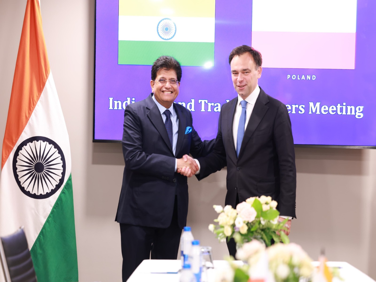 Union Minister Piyush Goyal and Poland's FM Andrzej Domański (Photo/X@PiyushGoyal) Union Minister Piyush Goyal and Poland's FM Andrzej Domański (Photo/X@PiyushGoyal)