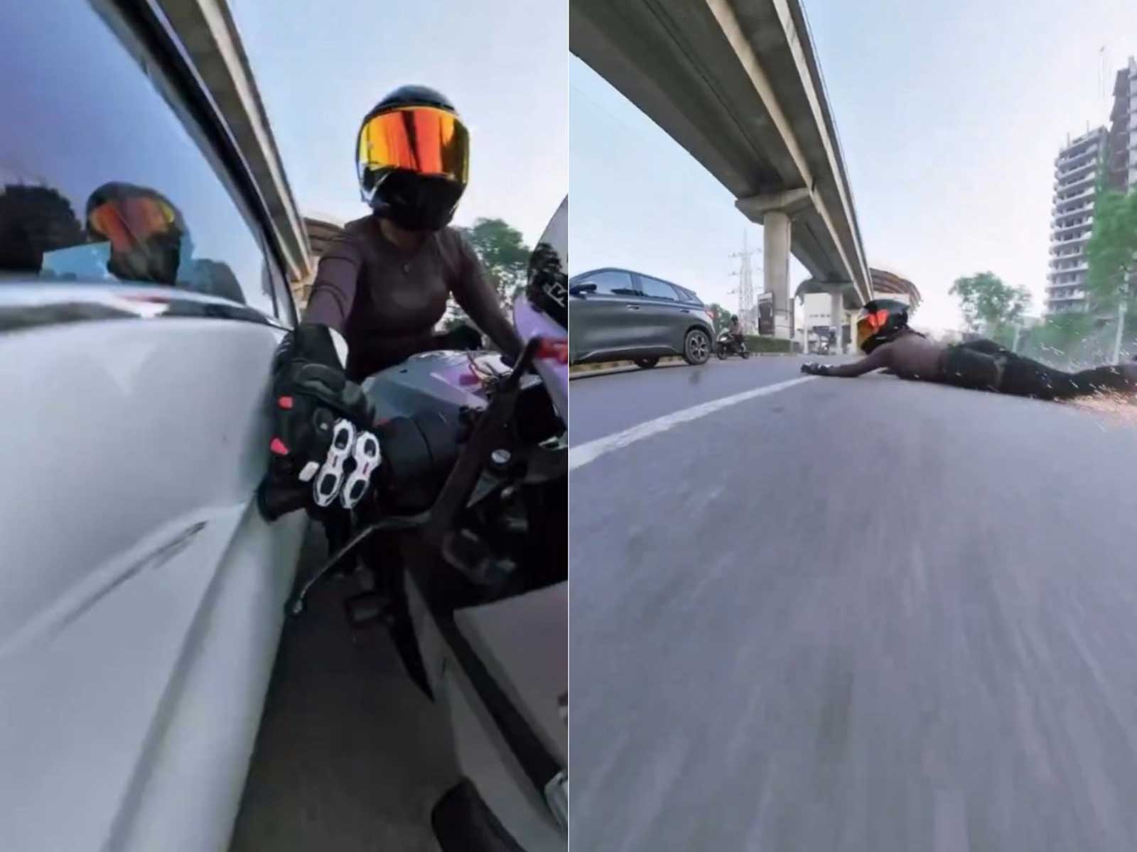 Screengrab of the viral video (Photo: Gurugram Police/Screengrab)