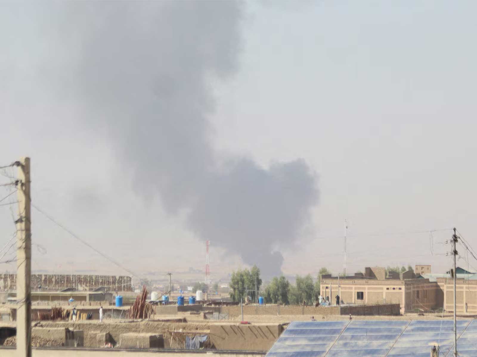 Smoke rises from the Afghan side following clashes between Pakistani and Afghan forces, as observed from the border crossing. (File Photo/Reuters)