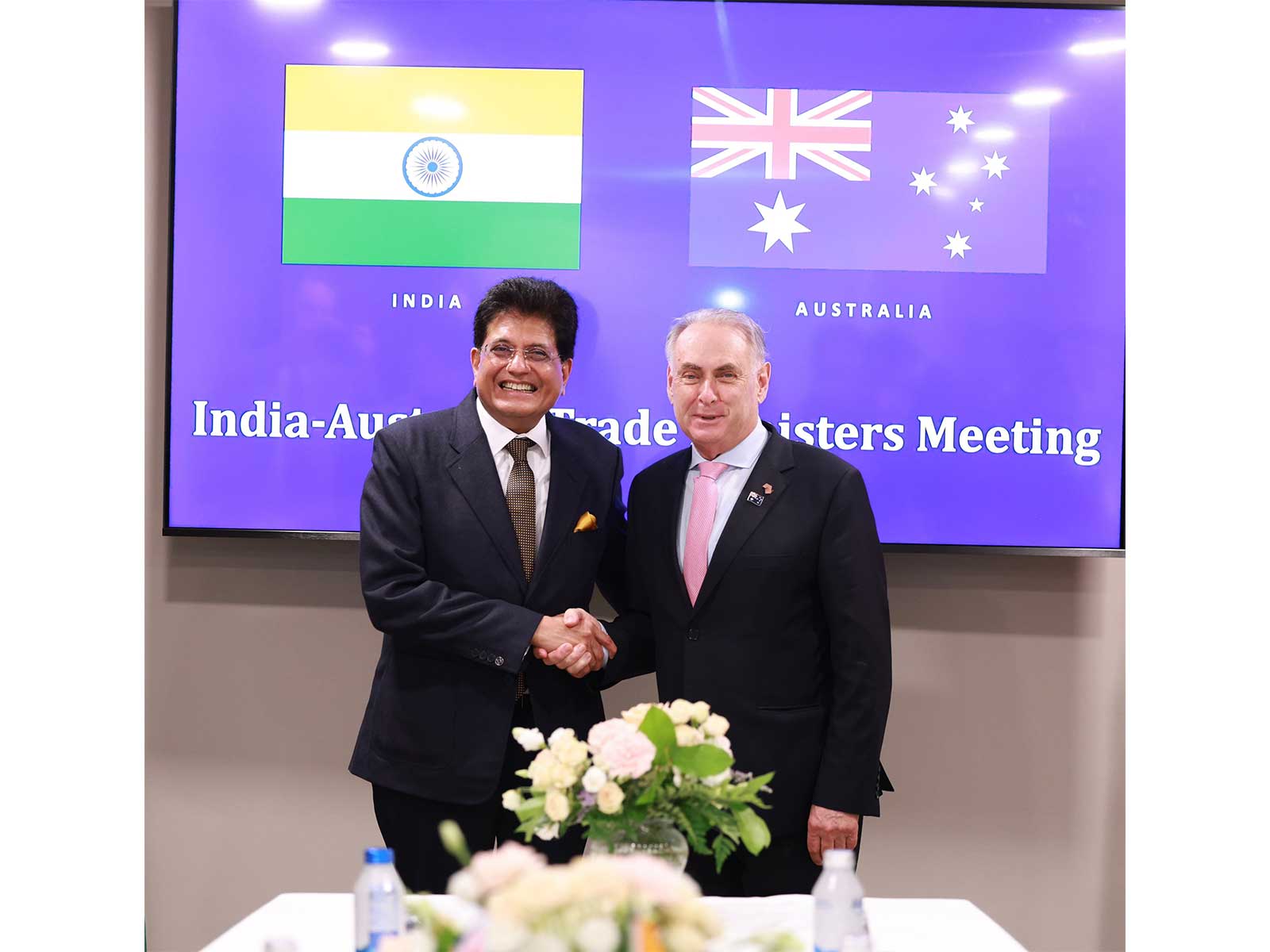 Commerce Minister Piyush Goyal and Australian Minister forTrade and Tourism Don Farrell (Photo/X@PiyushGoyal)