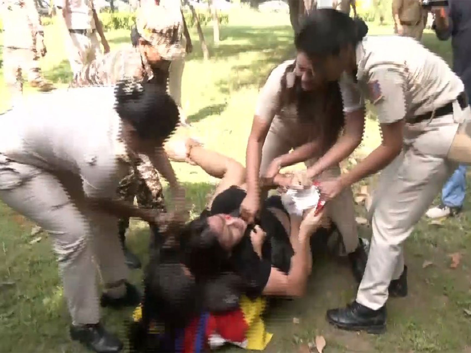 Visual from the protest site (Photo/ANI)