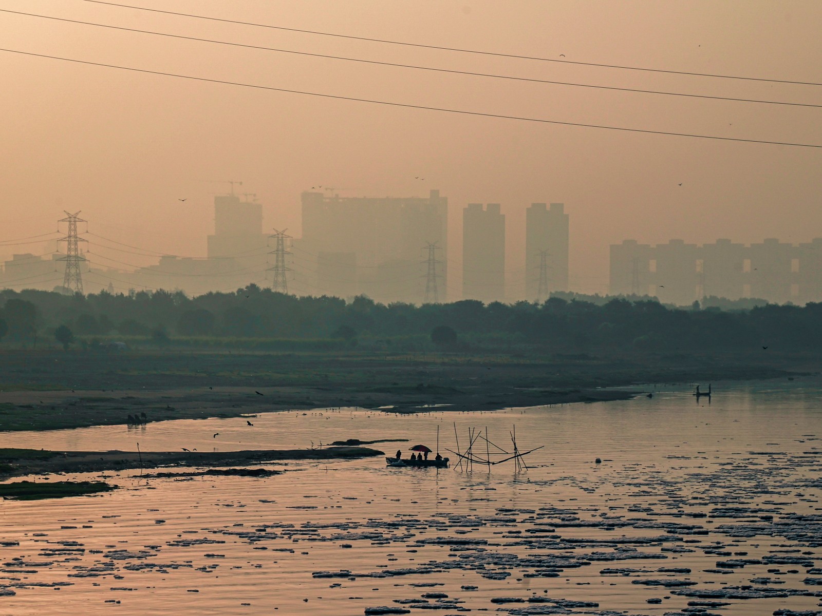 Toxic foam floats over the River Yamuna (File Photo/ANI)