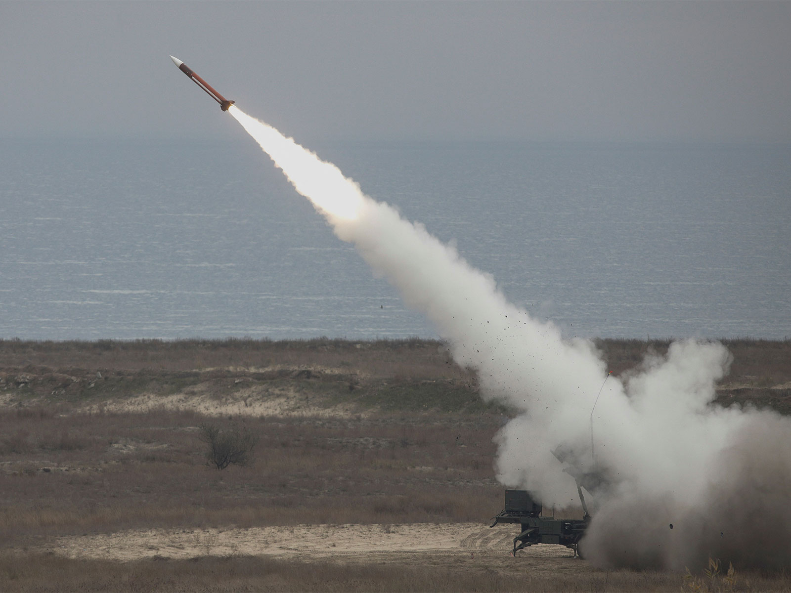 Patriot missile is fired during PATRIOT SPARK 23 exercise at the Black Sea training range in Capu Midia, Constanta, Romania. (File Photo/Reuters) Patriot missile is fired during PATRIOT SPARK 23 exercise at the Black Sea training range in Capu Midia, Constanta, Romania. (File Photo/Reuters)