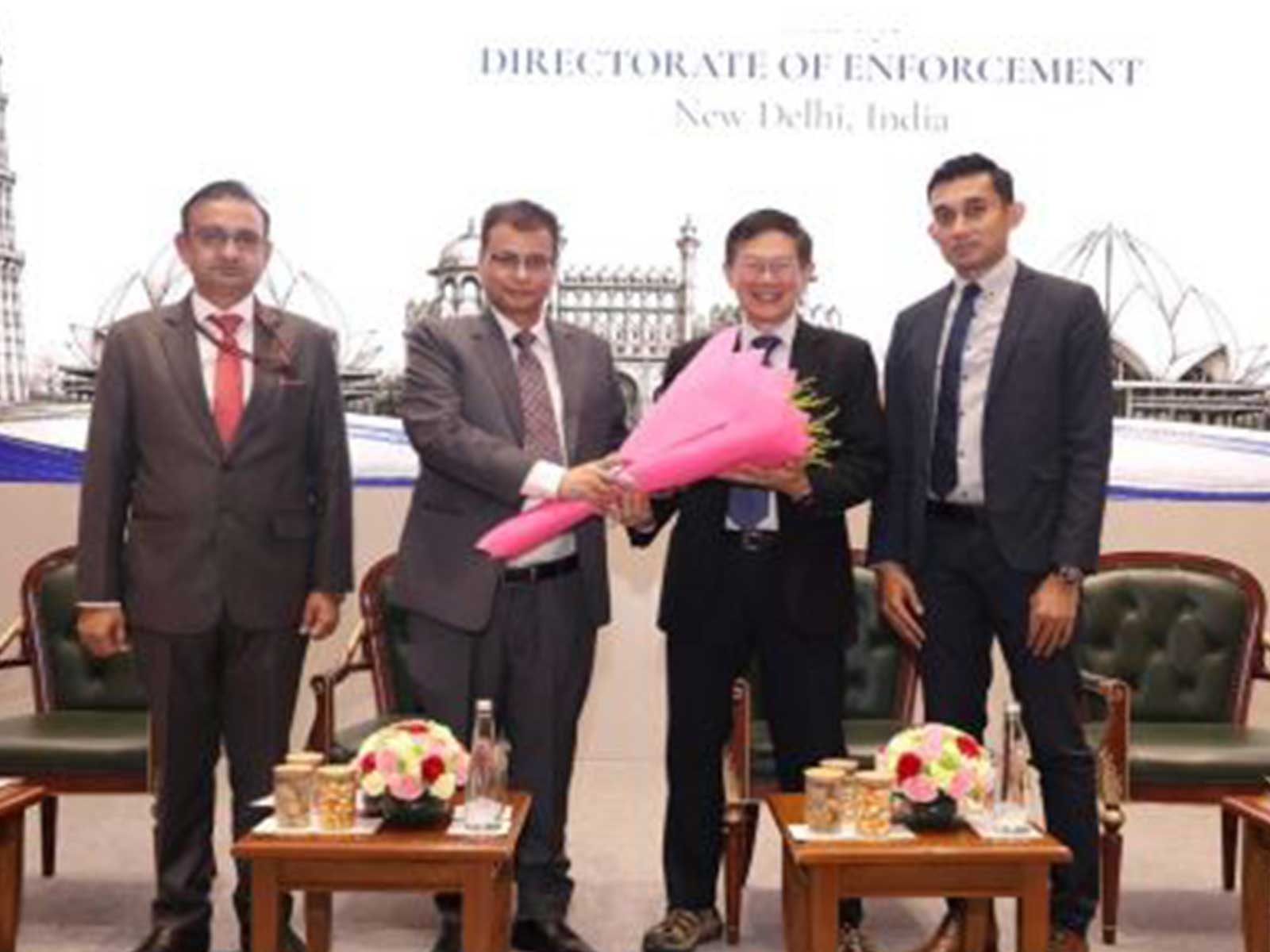 ED Director Rahul Navin and Singapore Chief Prosecutor for International Engagement at the Attorney-General's Chambers David Chew during the meet (Photo/ED)