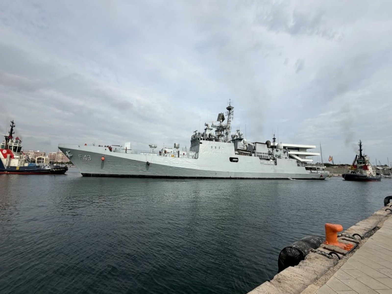 INS Trishul arrives in Spain (Photo: PIB)