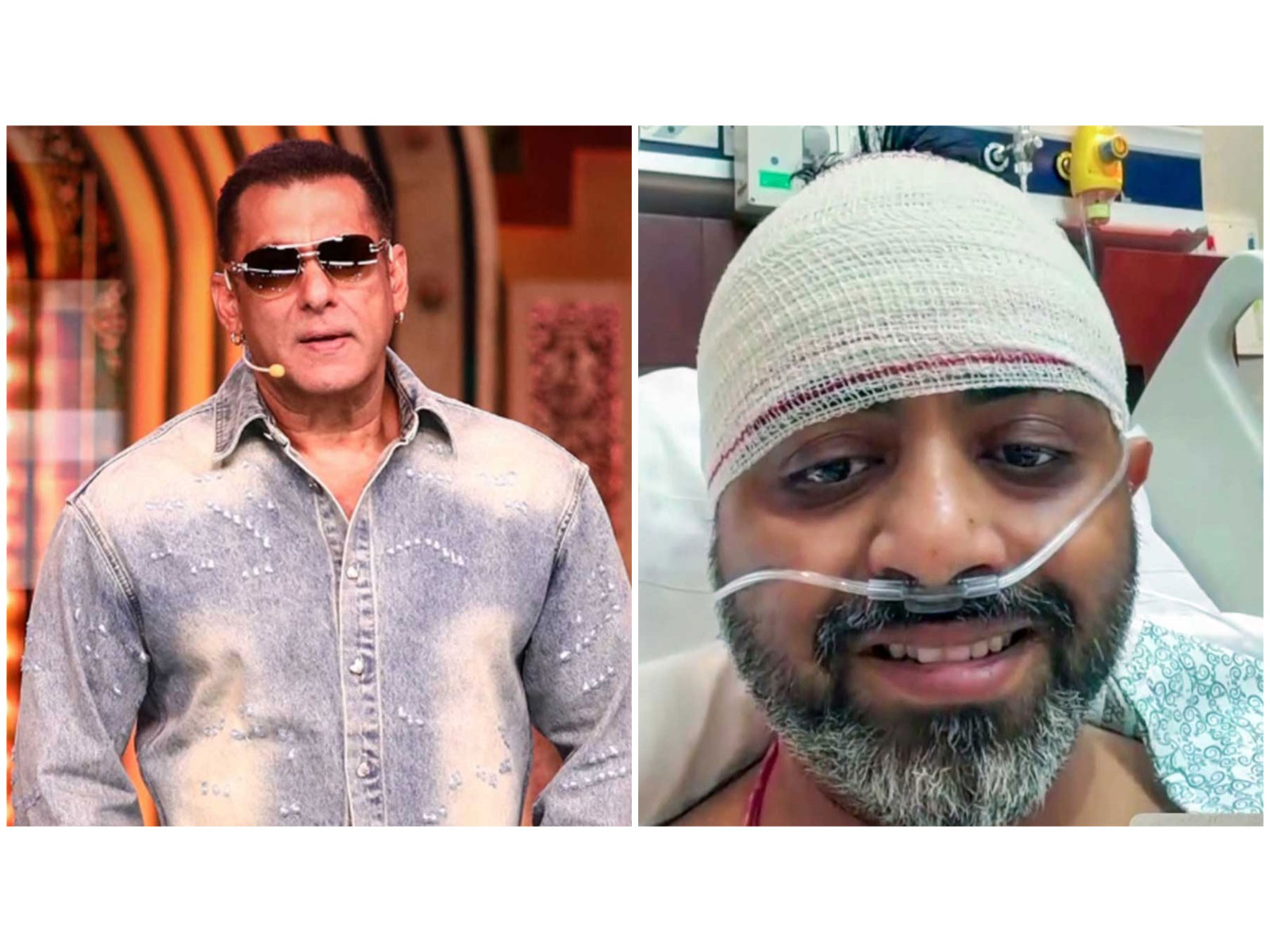 Salman Khan (L) Captain Smit Machchhar (R) (Photos/JioHotstarReality/ANI)