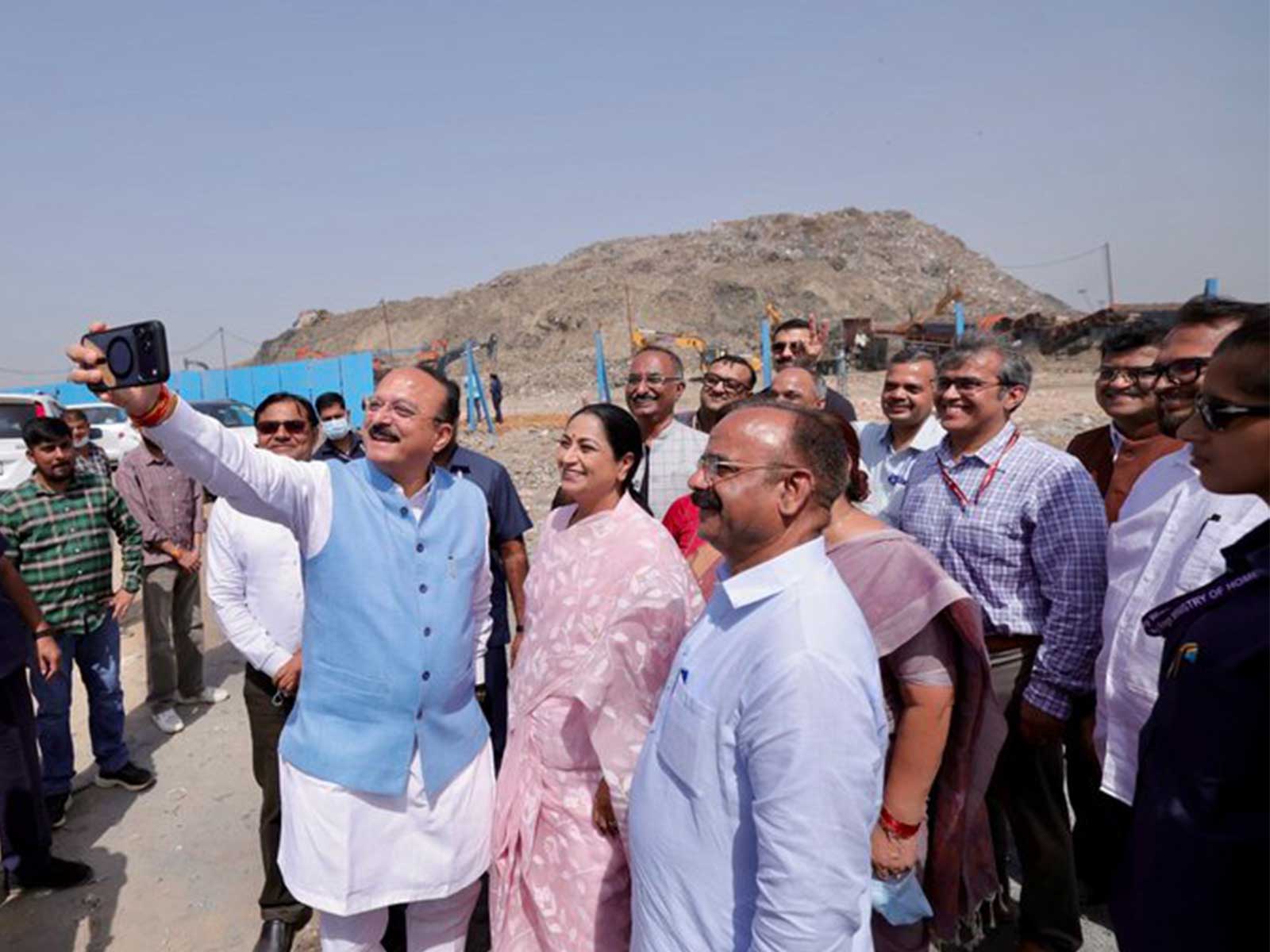 CM Rekha Gupta at Okhla landfill site (Photo/X/@gupta_rekha) CM Rekha Gupta at Okhla landfill site (Photo/X/@gupta_rekha)