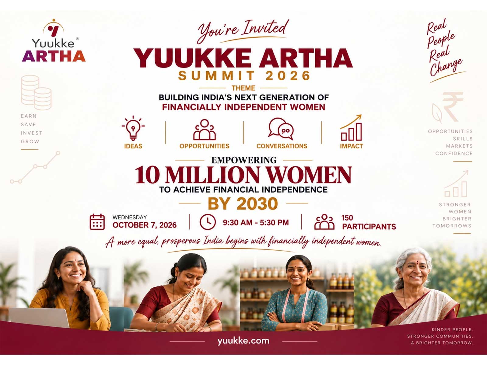 Summit launches a movement to enable 10 million women to achieve financial independence by 2030; Yuukke Awards to honour 11 women Summit launches a movement to enable 10 million women to achieve financial independence by 2030; Yuukke Awards to honour 11 women