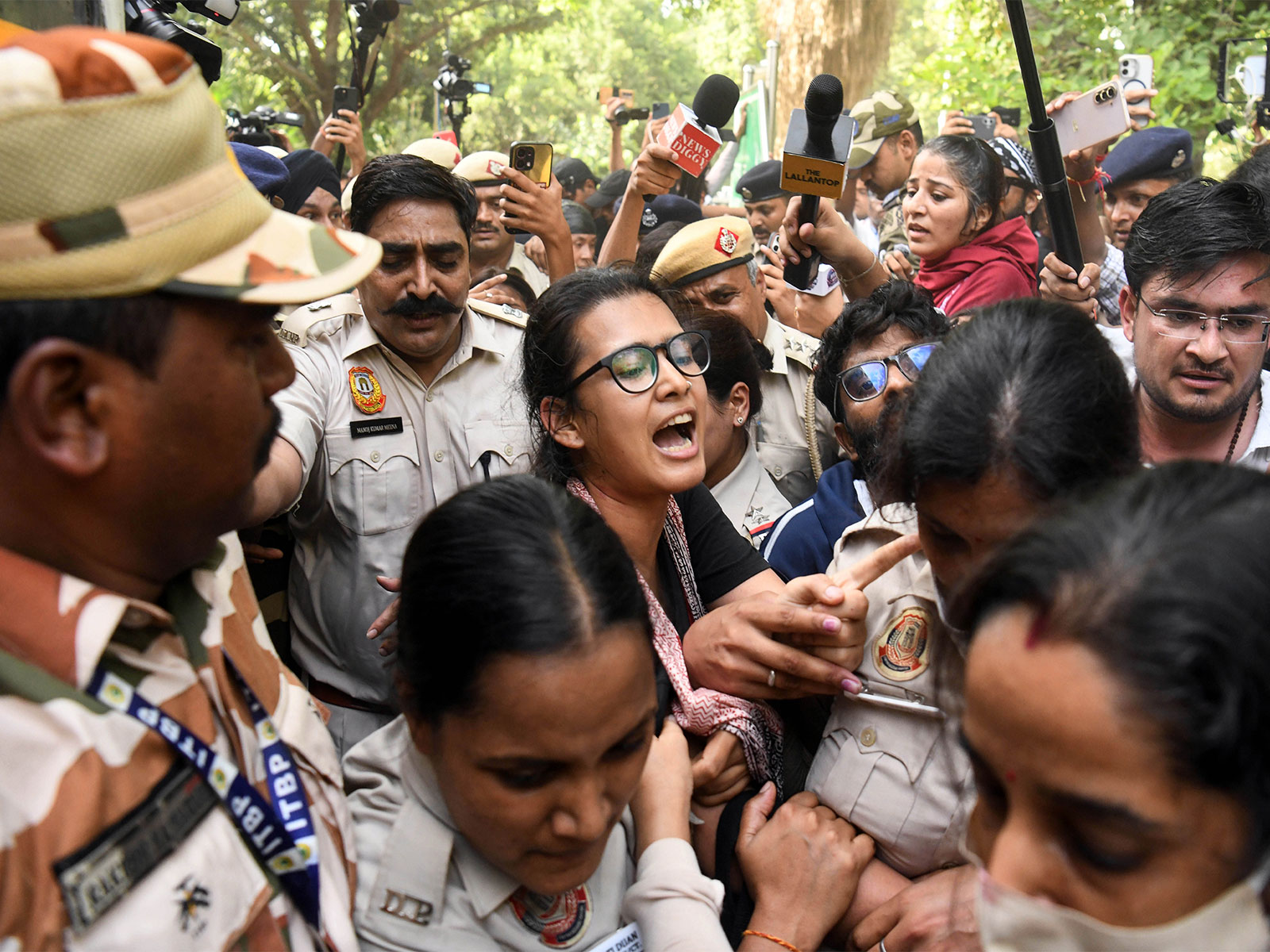 All India Students' Association (AISA) National President Neha Bora during a protest against Chief Election Commissioner Gyanesh Kumar (Photo/ANI) All India Students' Association (AISA) National President Neha Bora during a protest against Chief Election Commissioner Gyanesh Kumar (Photo/ANI)