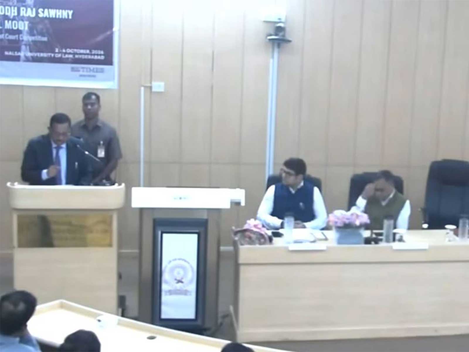 Justice Ujjal Bhuyan at 19th NALSAR Justice BR Sawhney Memorial Moot Court Competition (Photo/ NALSAR University Official) Justice Ujjal Bhuyan at 19th NALSAR Justice BR Sawhney Memorial Moot Court Competition (Photo/ NALSAR University Official)